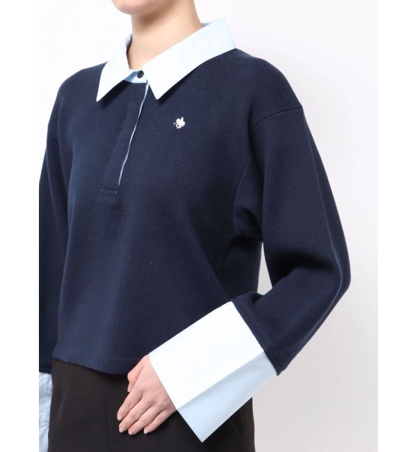 LAGUNAMOON「【POLO BCSコラボ】シャツカラーカフスニットプルオーバー」|ニット・セーター|