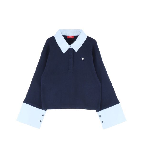 LAGUNAMOON「【POLO BCSコラボ】シャツカラーカフスニットプルオーバー」|ニット・セーター|