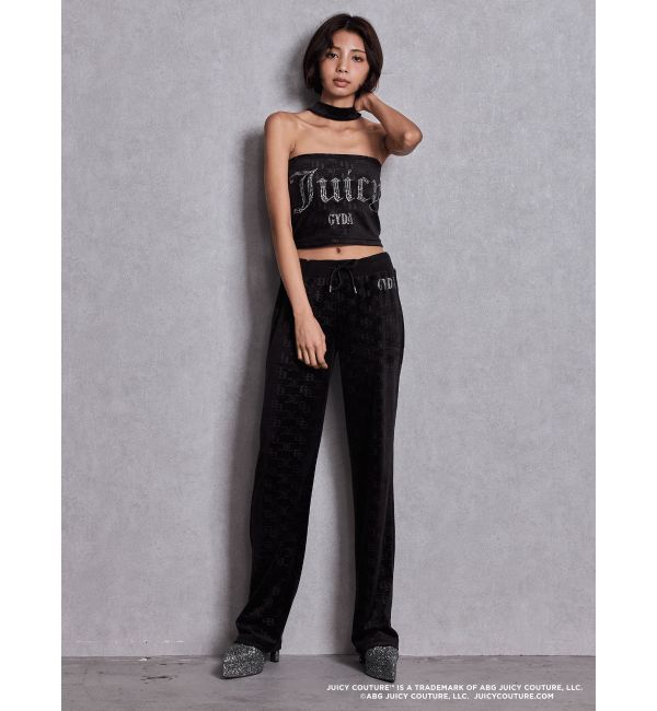 GYDA「GYDA&times;Juicy Couture GG JC Emboss Big Bling Velour Bustier」|チューブトップ|