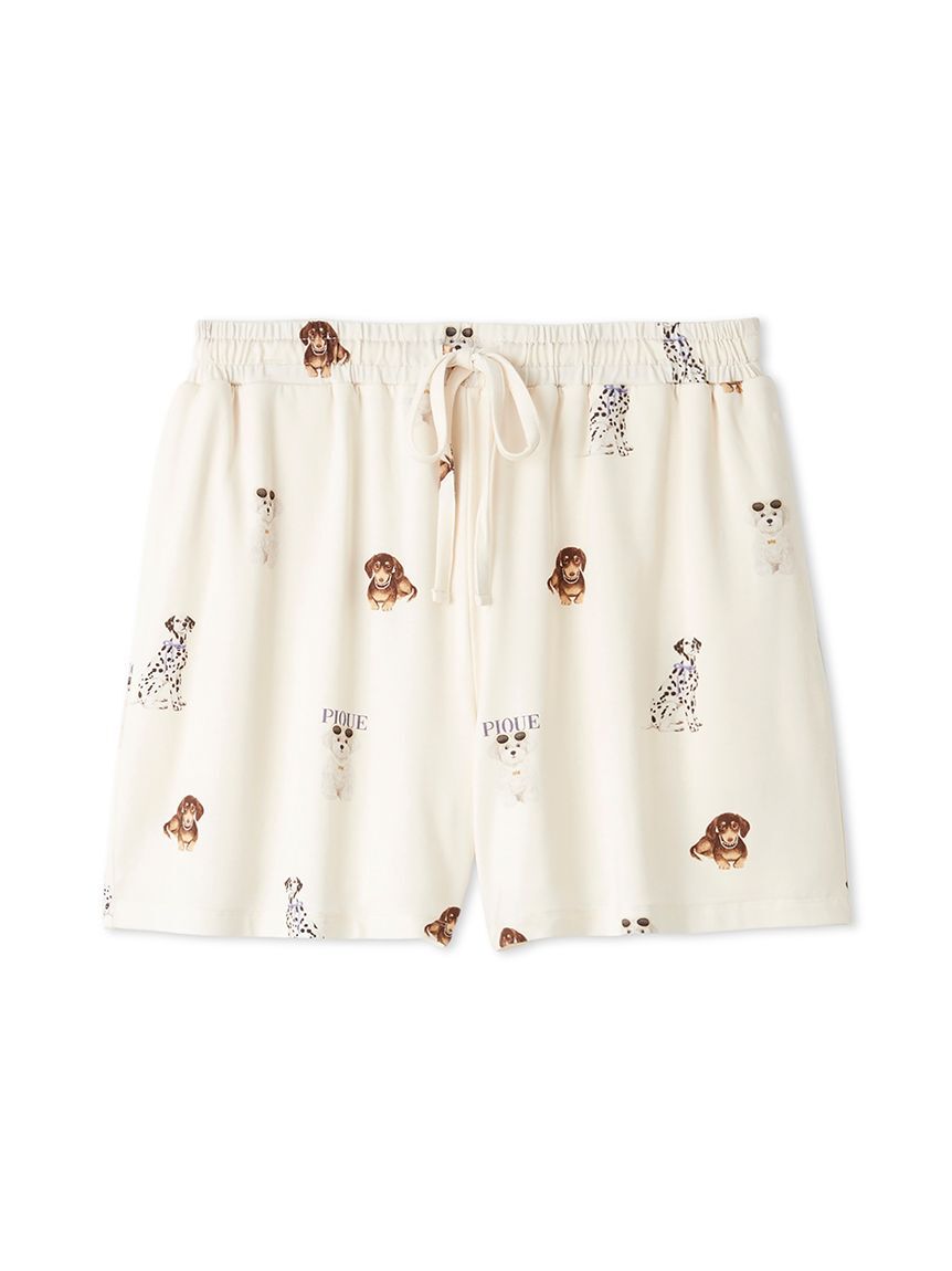 gelato pique「【接触冷感】ファッションCATS&DOGS柄ショートパンツ」|ルームウェア|