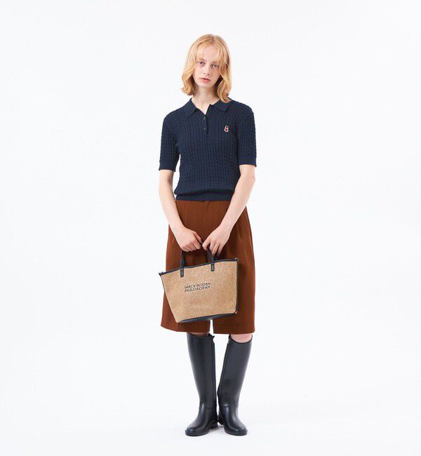 MACKINTOSH PHILOSOPHY「【WEB&一部店舗限定】バッキンガムベア ケーブルニットポロ」|ニット・セーター|