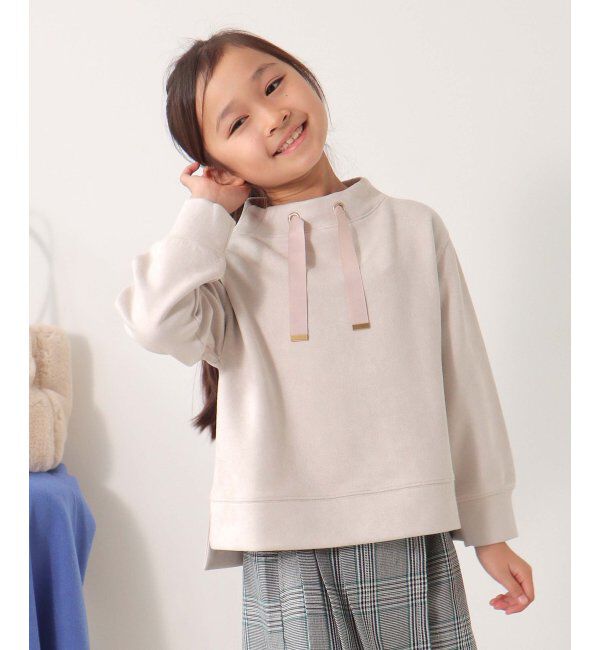 ikka kids「【親子おそろい】カットスウェードスピンドルプルオーバー（120~160cm）」|Tシャツ・カットソー|ベージュ