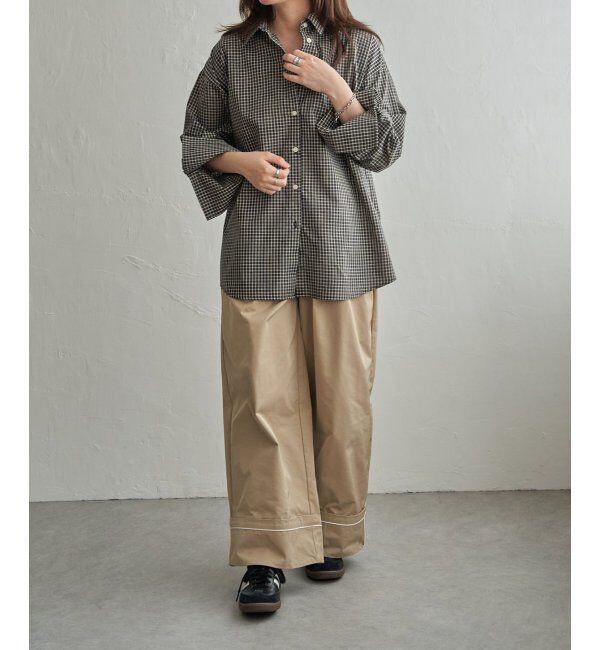 VENCE share style「チェックオーバーサイズPKシャツ」|シャツ・ブラウス|