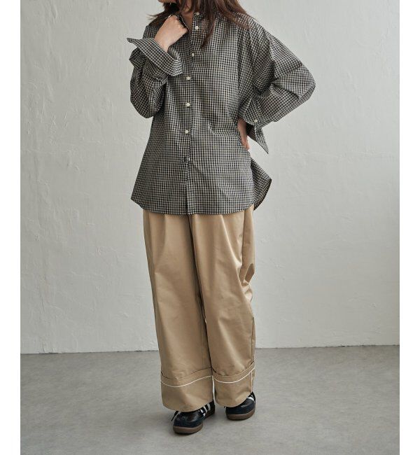VENCE share style「チェックオーバーサイズPKシャツ」|シャツ・ブラウス|