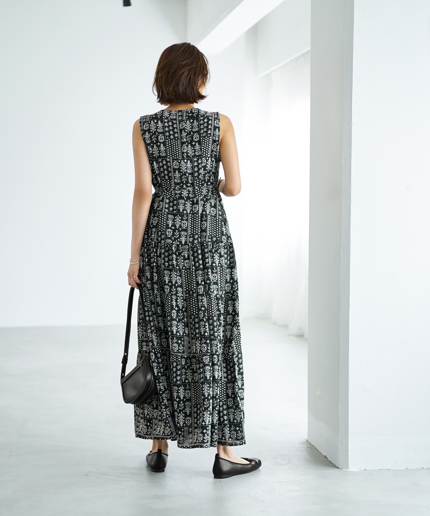 STYLE DELI「パッチワーク柄ティアードワンピース」|ワンピース|