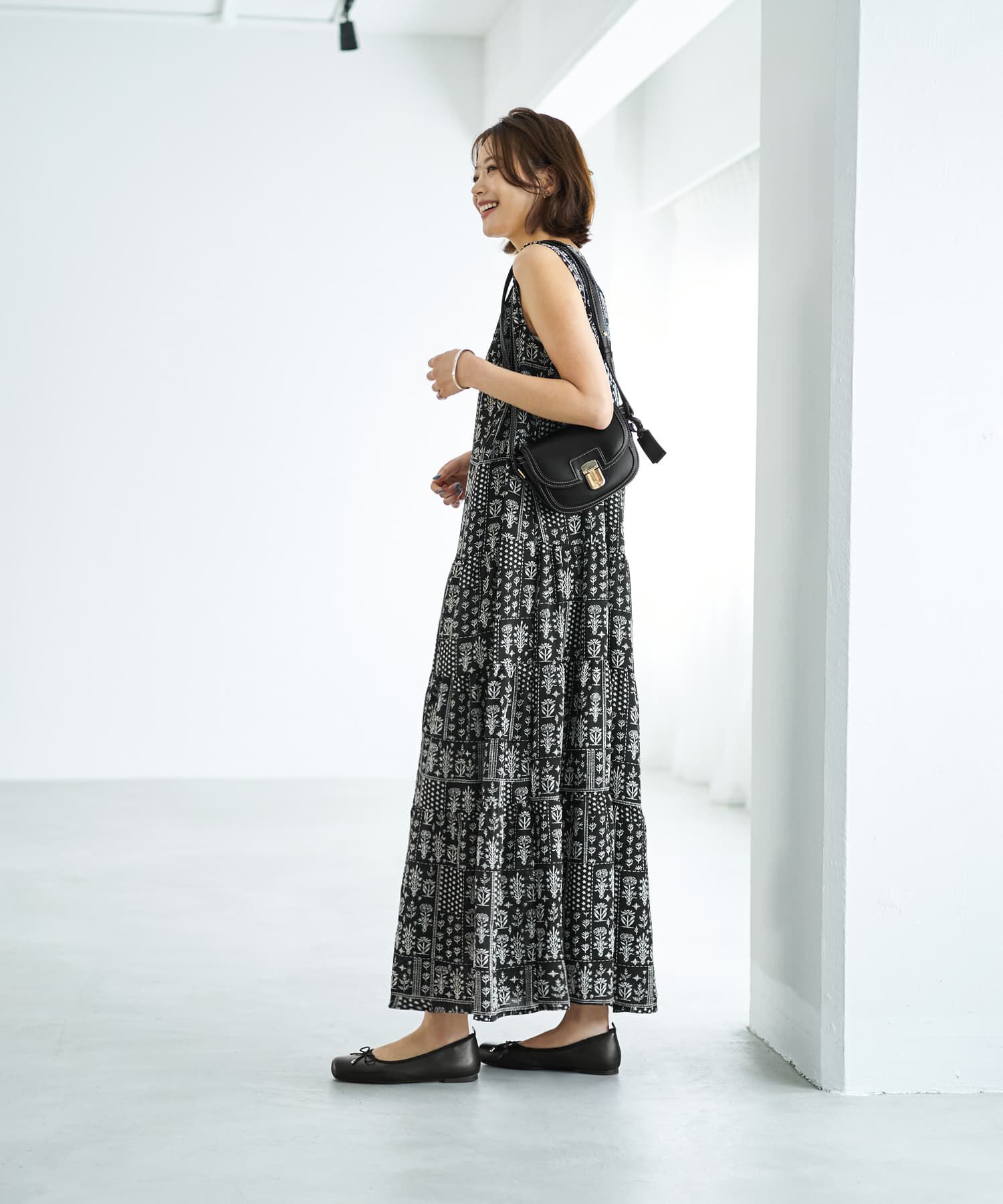 STYLE DELI「パッチワーク柄ティアードワンピース」|ワンピース|