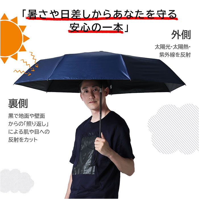 BACKYARD FAMILY「KIZAWA 折りたたみ傘 通販 日傘 折りたたみ 完全遮光 傘 58cm 折畳み傘 晴雨兼用」|傘|
