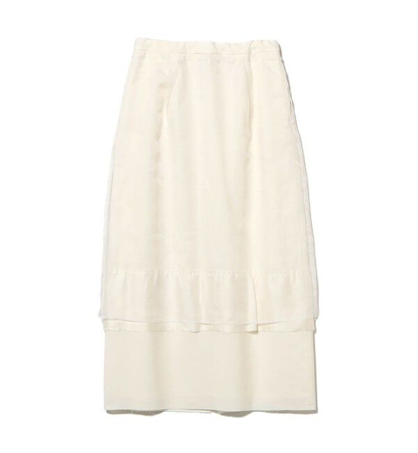 Demi-Luxe BEAMS 「SEEALL / シアー レイヤード スカート」|スカート|WHITE