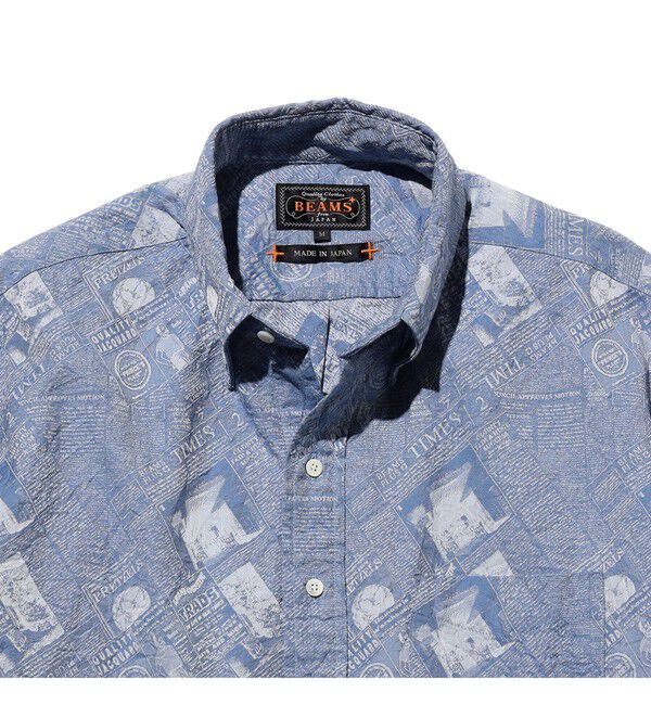 BEAMS PLUS「B.D. Pullover Classic-fit Newspaper Jacquard」|シャツ・ブラウス|
