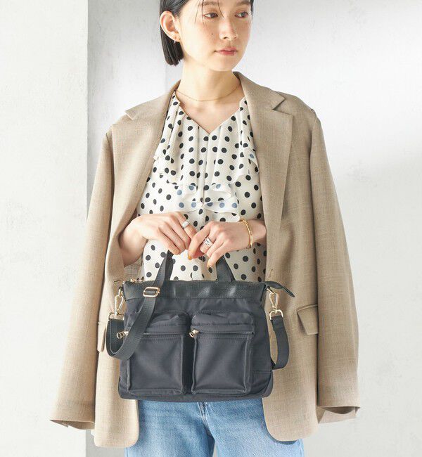 SHIPS for women「《予約》【WEB限定】Hyman Roth:〈撥水加工〉ナイロン ミニ ヘルメット バッグ」|ショルダー・メッセンジャー|