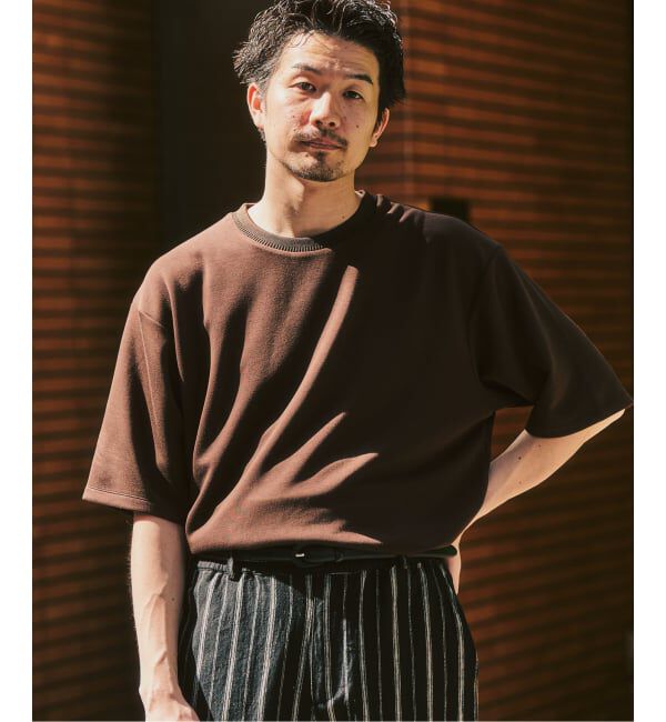 417 EDIFICE「ネックジャカード クールタッチTシャツ」|Tシャツ・カットソー|