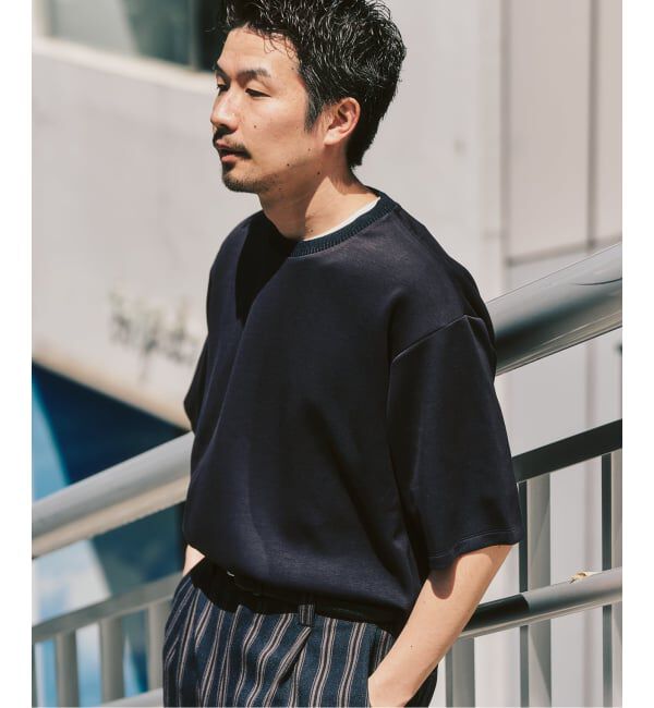 417 EDIFICE「ネックジャカード クールタッチTシャツ」|Tシャツ・カットソー|