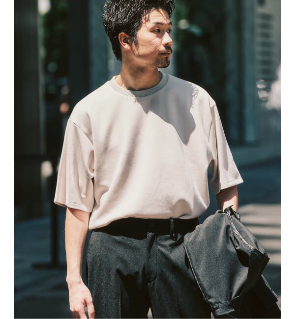 417 EDIFICE「ネックジャカード クールタッチTシャツ」|Tシャツ・カットソー|