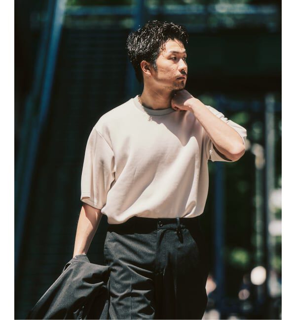 417 EDIFICE「ネックジャカード クールタッチTシャツ」|Tシャツ・カットソー|