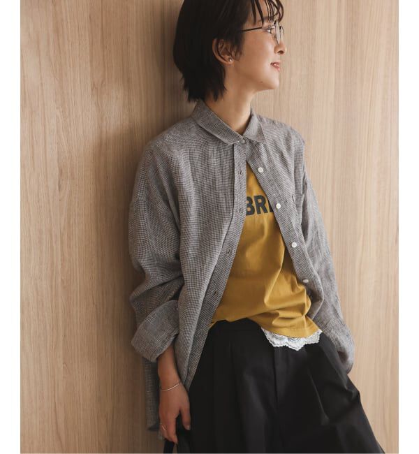 JOURNAL STANDARD relume「No.66フレンチリネンオーバーサイズシャツ」|シャツ・ブラウス|ブラウン A