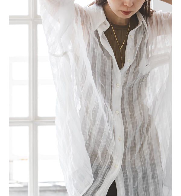 NOBLE「《NOBLE別注・予約》PROVOKE/プロヴォーク sheer check big SH」|シャツ・ブラウス|