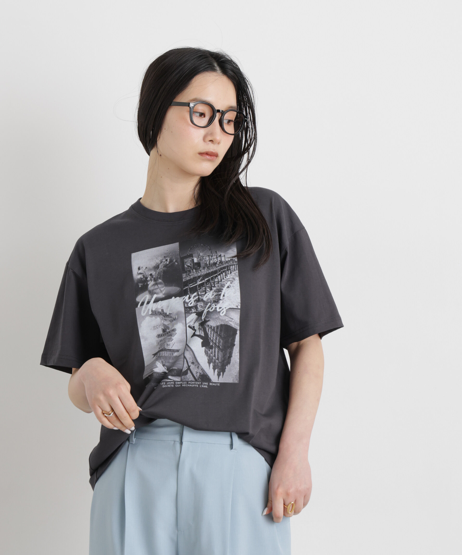 nano･universe「MINERALTEX(TM)フォトプリントTシャツ」|Tシャツ・カットソー|
