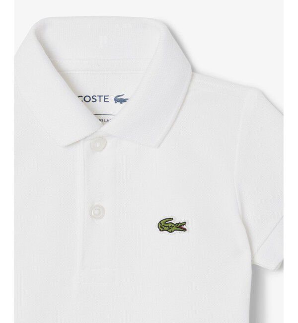 LACOSTE「新生児鹿の子地ボディスーツ」|ロンパース|