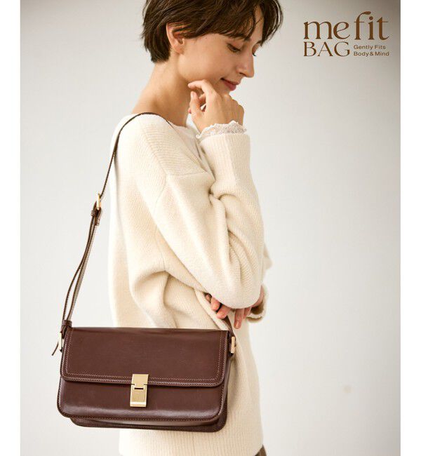 ROPE PICNIC PASSAGE「【WEB限定カラー】me fit BAG バーチカルラインワイドショルダーバッグ」|ショルダー・メッセンジャー|ワイン系(67)