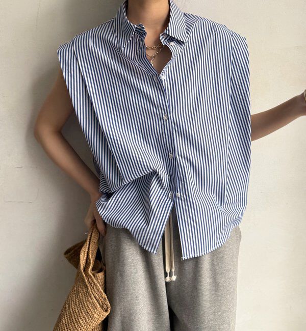  「【WEB限定】ダブルタックストライプシャツ」|シャツ・ブラウス|