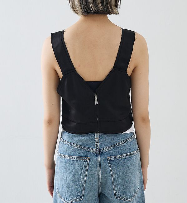 The Store by C' 「【TOTEME】Cropped Satin Camisole／クロップドサテンキ」|キャミソール|