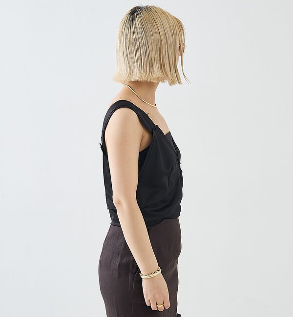 The Store by C' 「【TOTEME】Cropped Satin Camisole／クロップドサテンキ」|キャミソール|