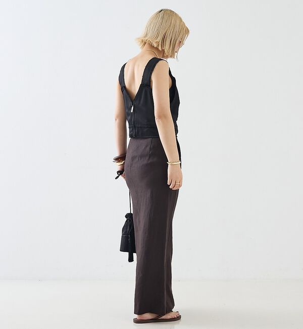 The Store by C' 「【TOTEME】Cropped Satin Camisole／クロップドサテンキ」|キャミソール|