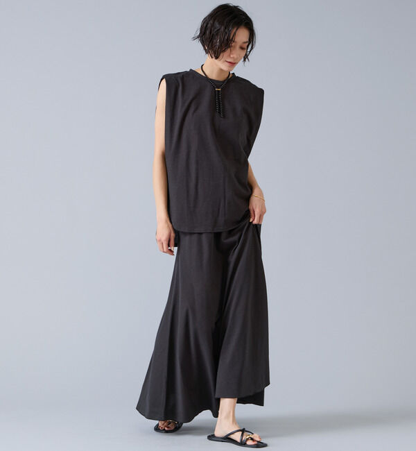 Liesse「【定番】ニュアンスノースリーブカットソー」|Tシャツ・カットソー|
