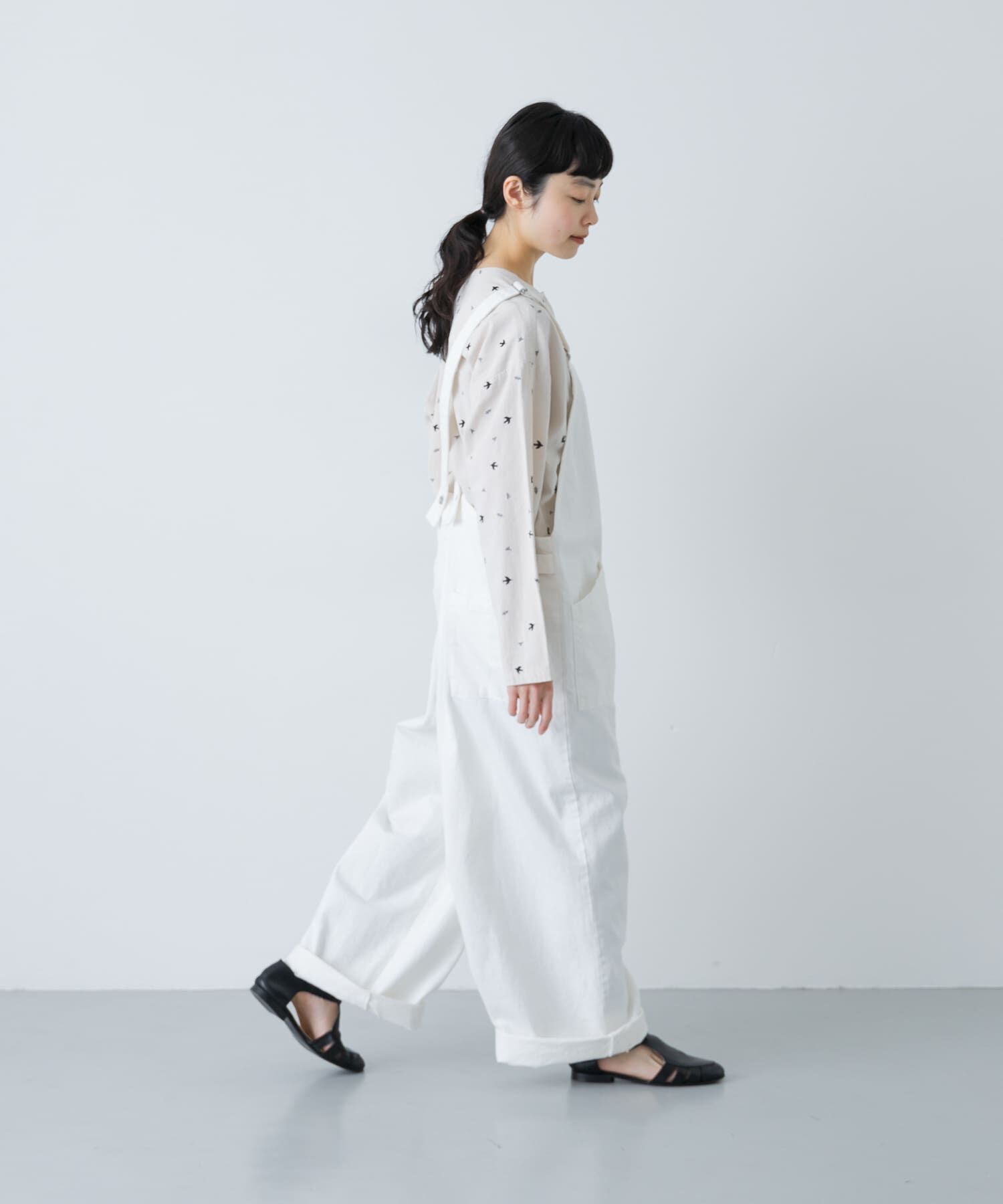 かぐれ「バッククロスサロペット」|スカート|オフホワイト
