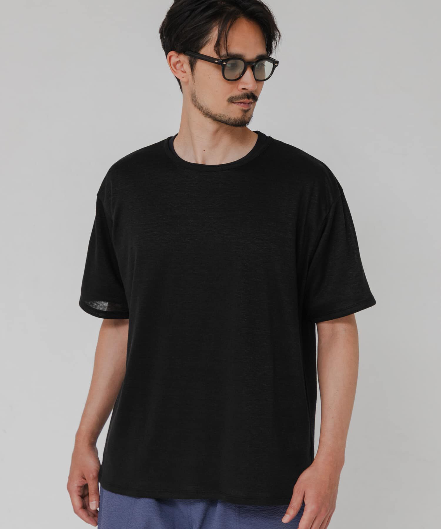 URBAN RESEARCH「LINEN NARROW TRIM T-SHIRTS」|Tシャツ・カットソー|