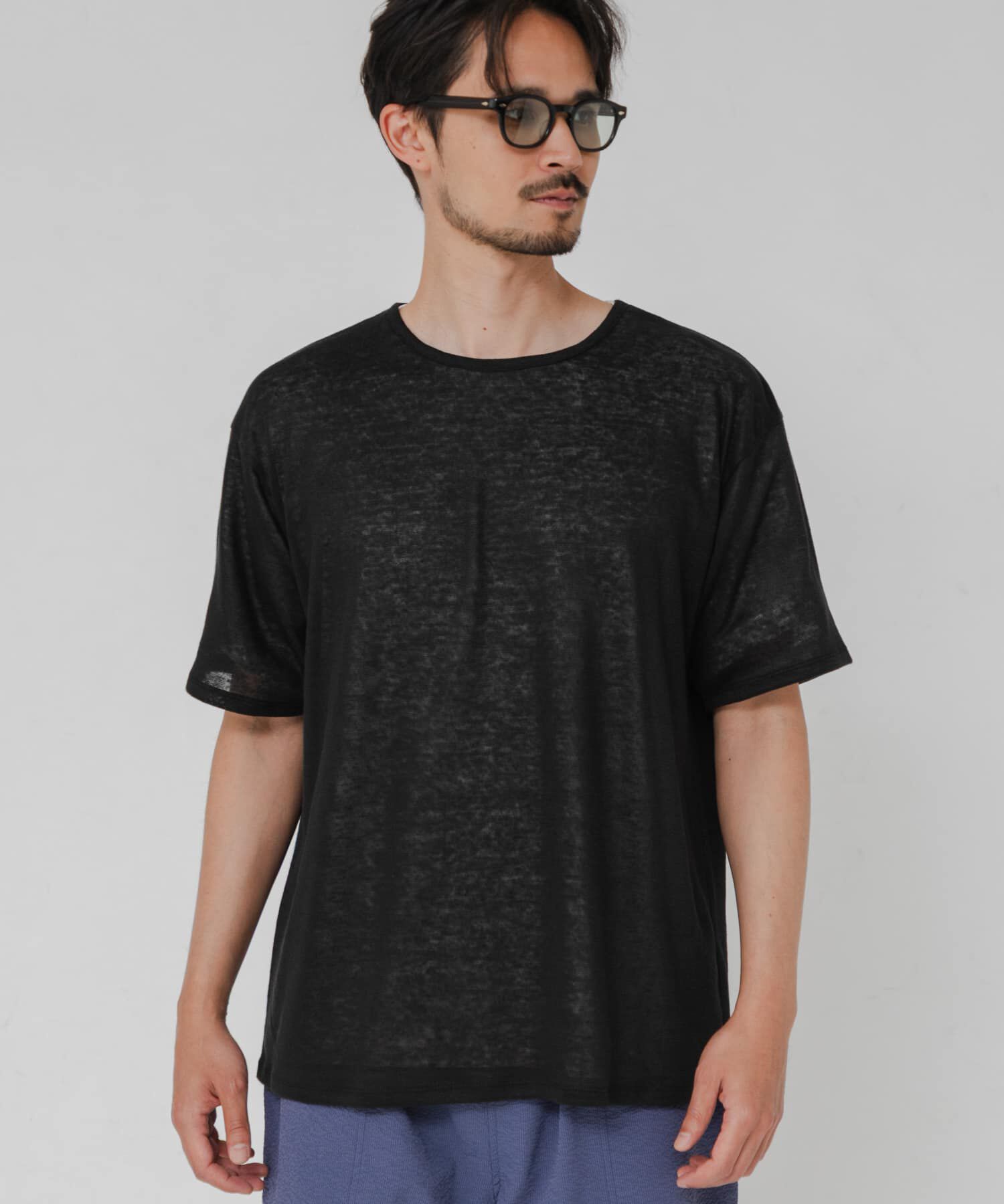 URBAN RESEARCH「LINEN NARROW TRIM T-SHIRTS」|Tシャツ・カットソー|