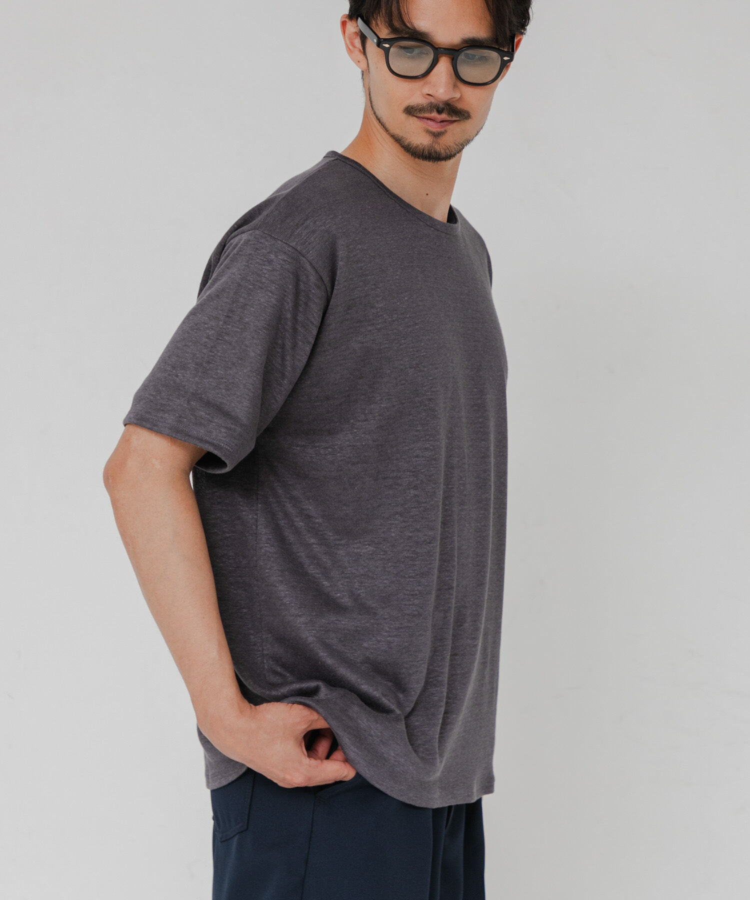 URBAN RESEARCH「LINEN NARROW TRIM T-SHIRTS」|Tシャツ・カットソー|