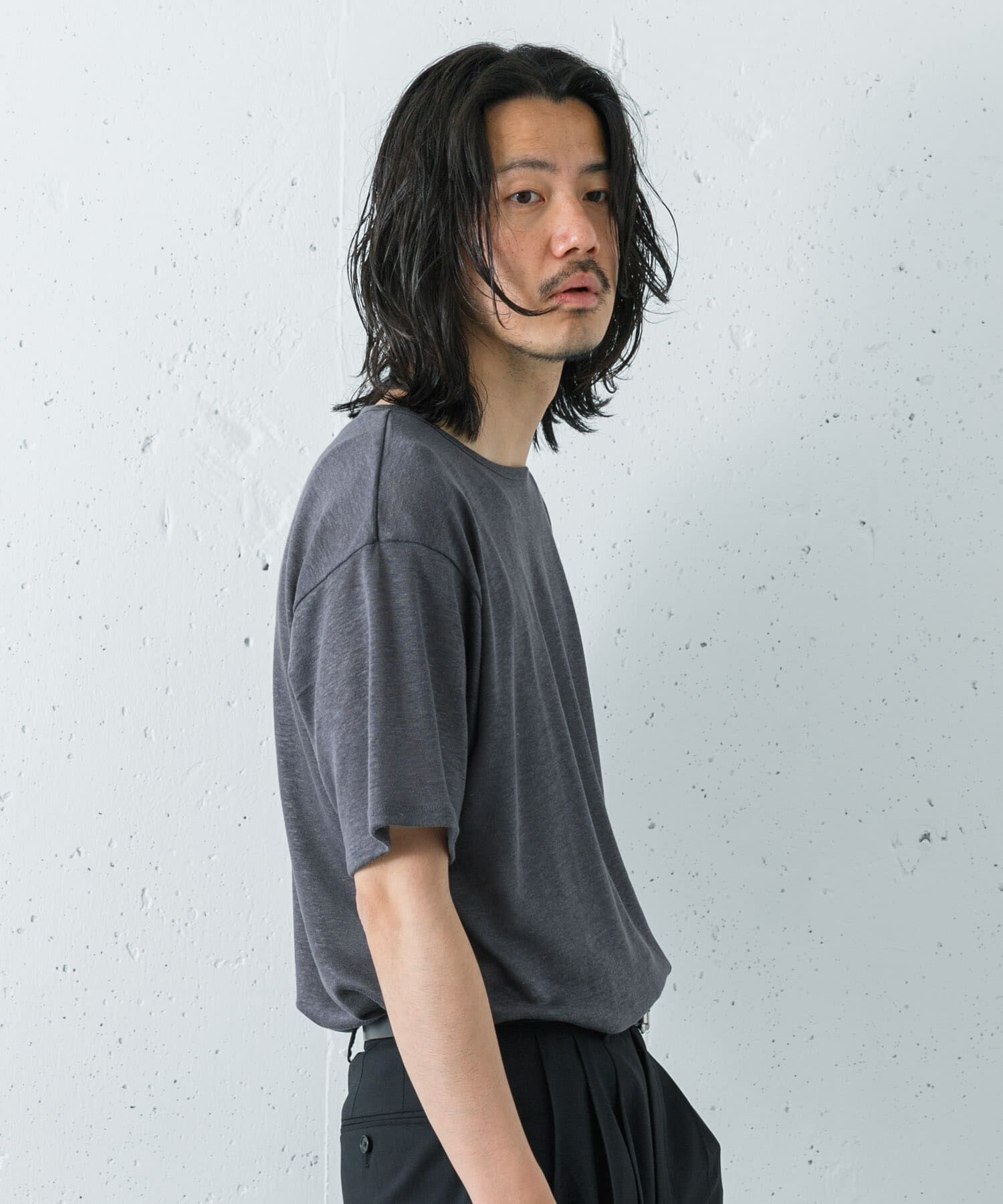 URBAN RESEARCH「LINEN NARROW TRIM T-SHIRTS」|Tシャツ・カットソー|