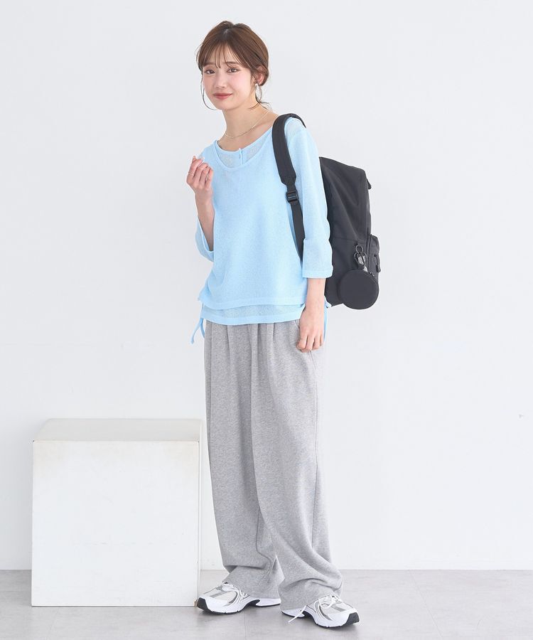 earth music&ecology「SET2点ギャザータンク＋ヘンリーネックプルオーバー」|Tシャツ・カットソー|