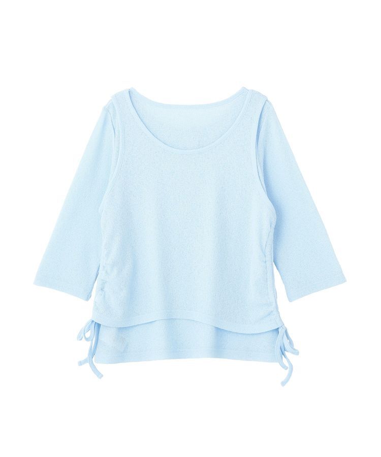 earth music&ecology「SET2点ギャザータンク＋ヘンリーネックプルオーバー」|Tシャツ・カットソー|
