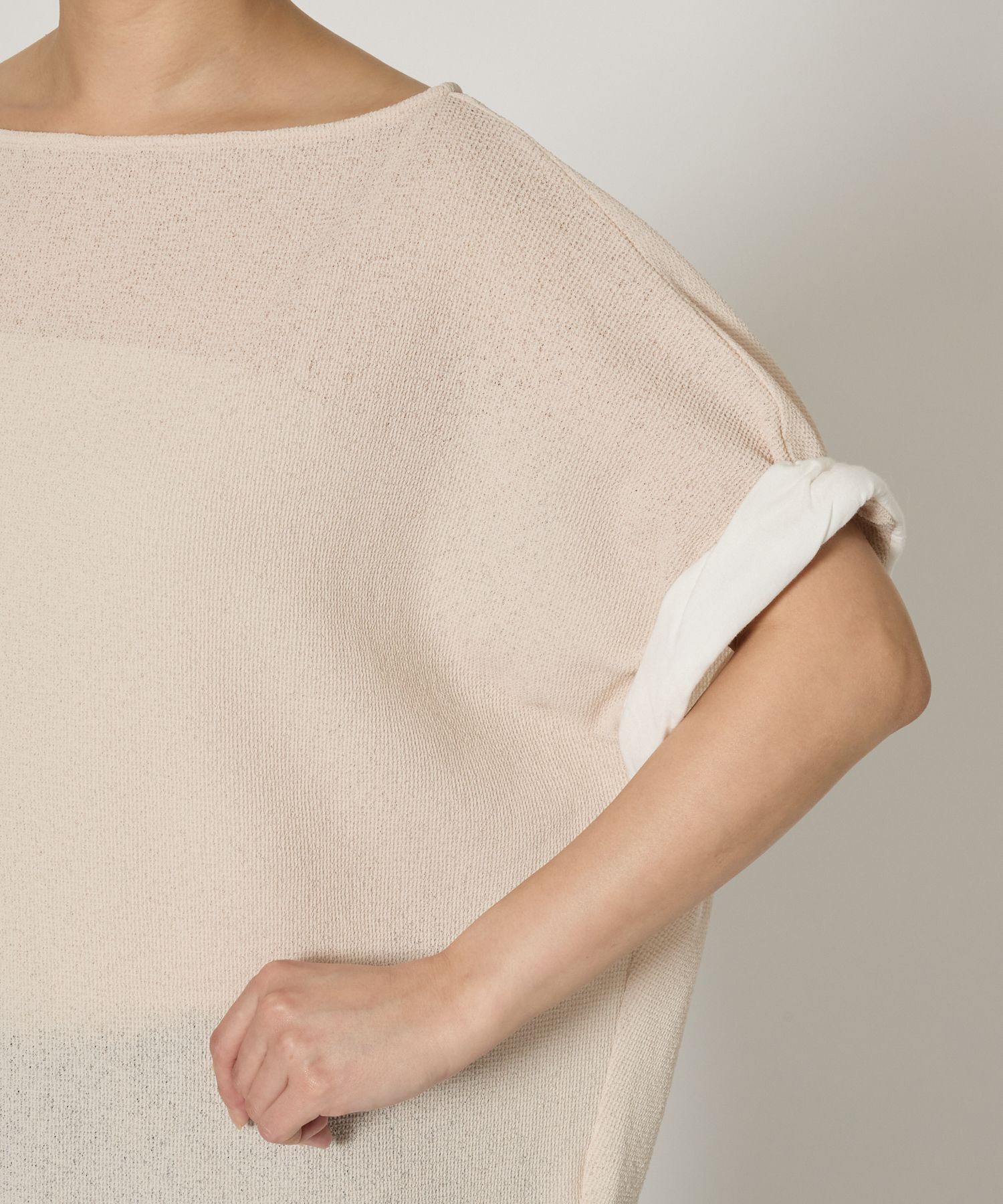 BABYLONE「ワッフルロールアップTEE」|Tシャツ・カットソー|