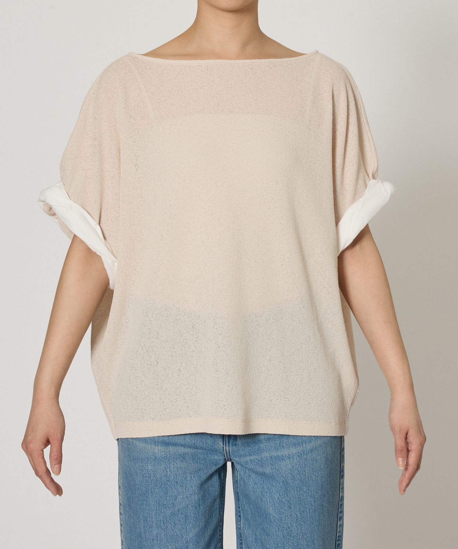 BABYLONE「ワッフルロールアップTEE」|Tシャツ・カットソー|