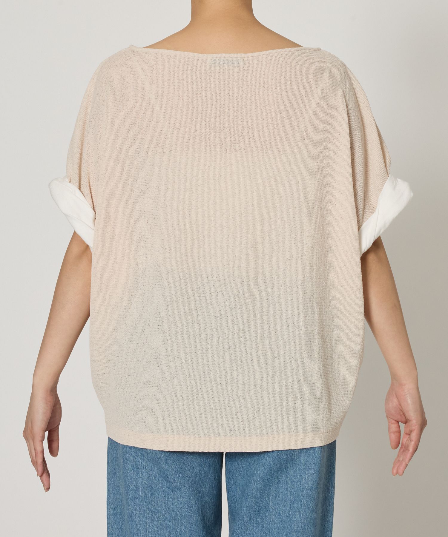 BABYLONE「ワッフルロールアップTEE」|Tシャツ・カットソー|