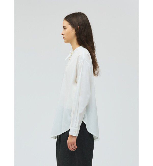 mizuiro ind「mizuiro ind リボンタイロングシャツ」|シャツ・ブラウス|