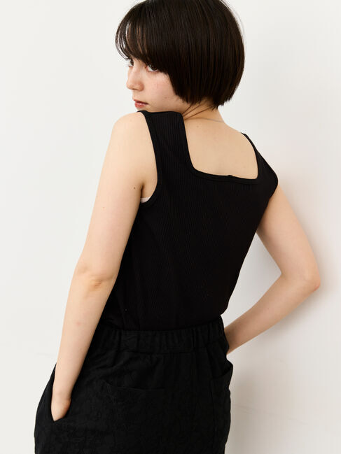 Samansa Mos2「【接触冷感・抗菌防臭】前後2WAYリボン付きタンク」|Tシャツ・カットソー|