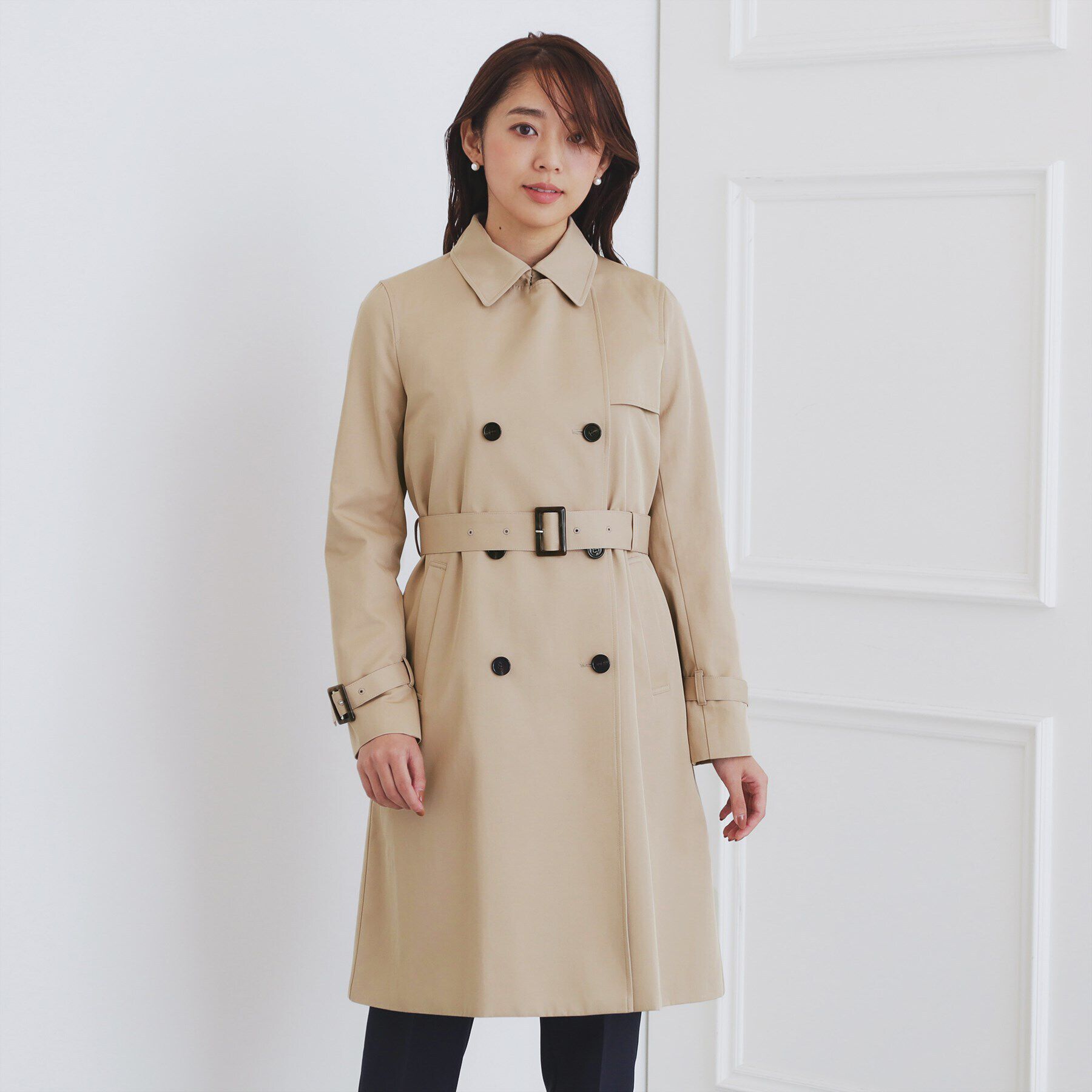index「《XS-3Lsize》通勤対応/トレンチコート【洗濯機洗い可/撥水/親水性防汚】」|トレンチコート|