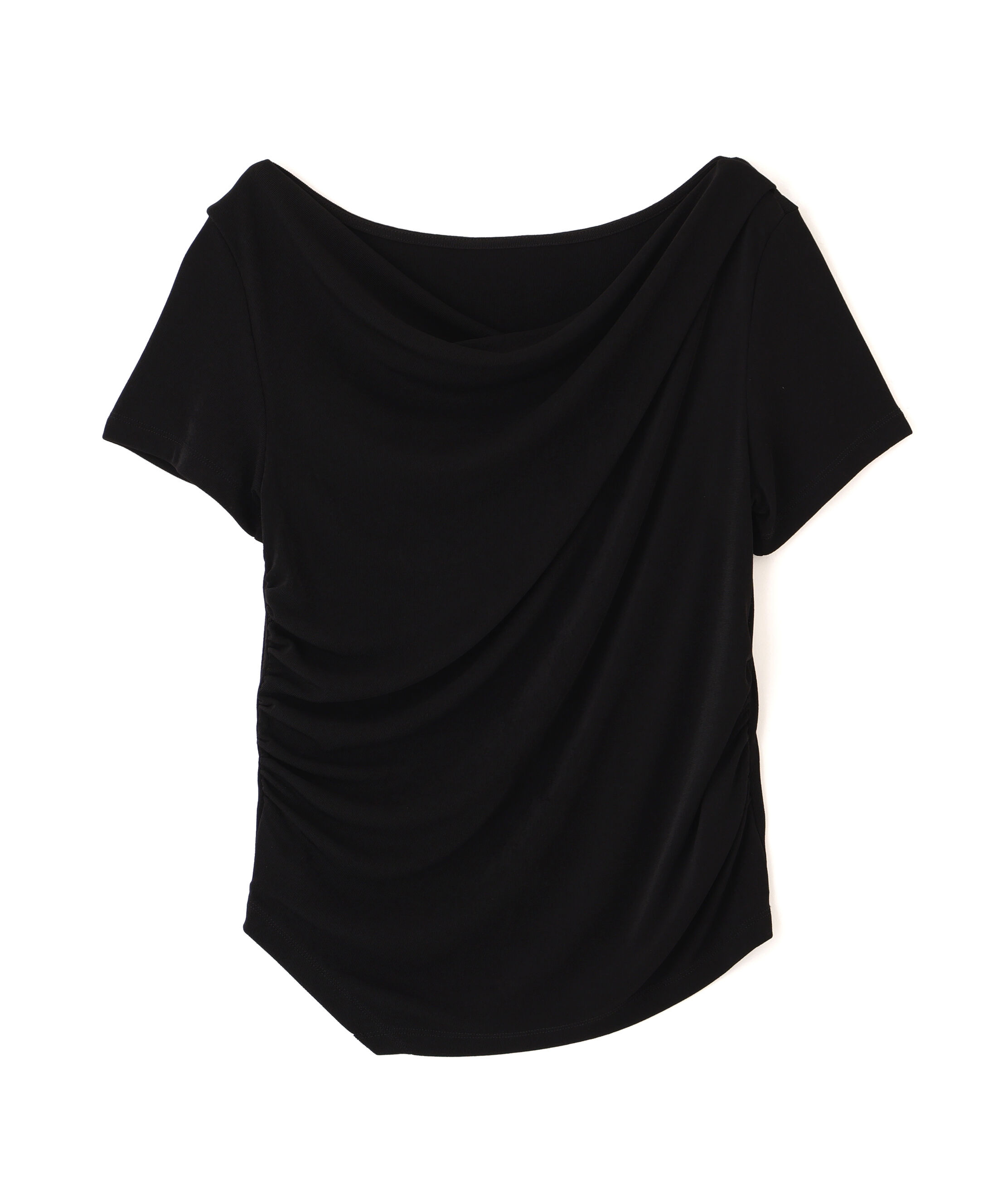 PROPORTION BODY DRESSING「〈a/mie〉アシメドレーププルオーバー」|Tシャツ・カットソー|ブラック
