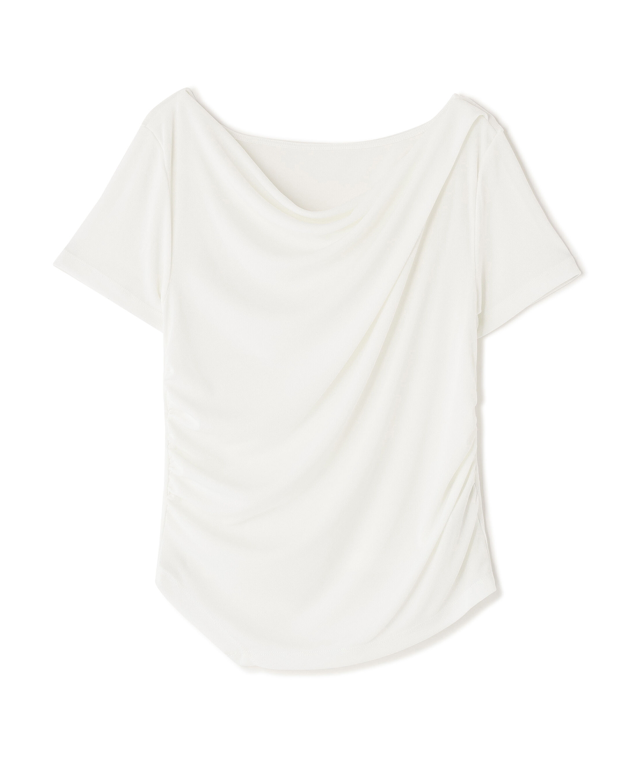 PROPORTION BODY DRESSING「〈a/mie〉アシメドレーププルオーバー」|Tシャツ・カットソー|ホワイト