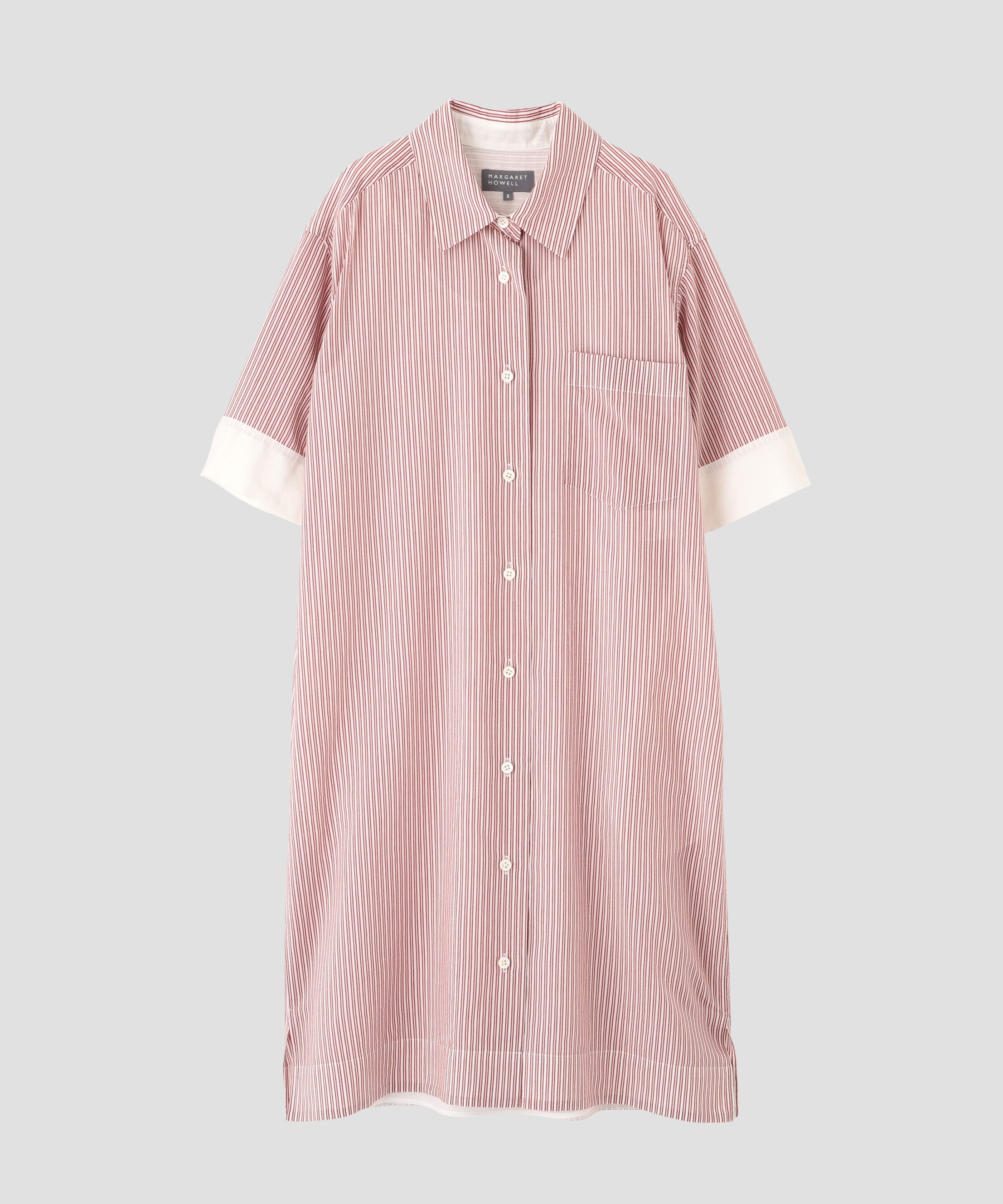  「DOUBLE STRIPE COTTON SILK DRESS」|ワンピース|