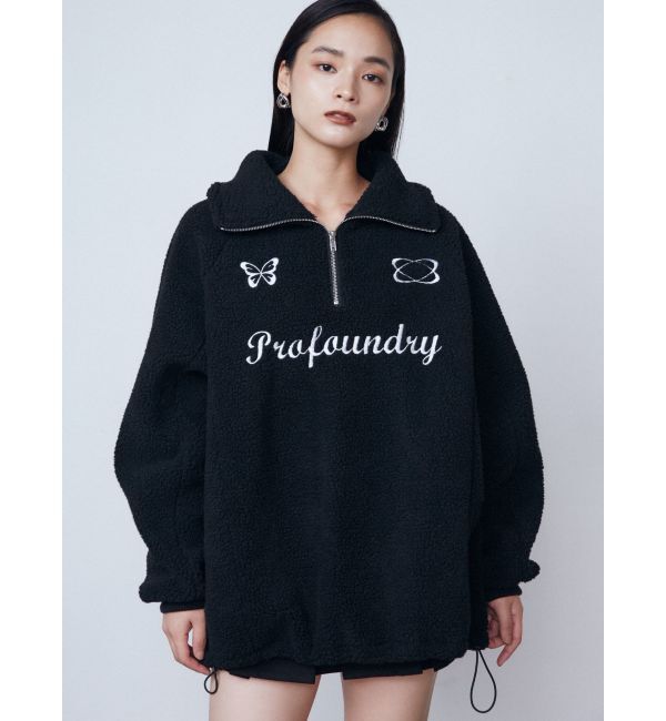 EMODA「ユニフォームボアジッププルオーバー」|Tシャツ・カットソー|