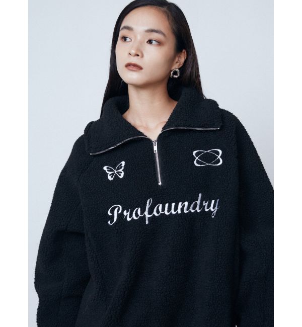 EMODA「ユニフォームボアジッププルオーバー」|Tシャツ・カットソー|