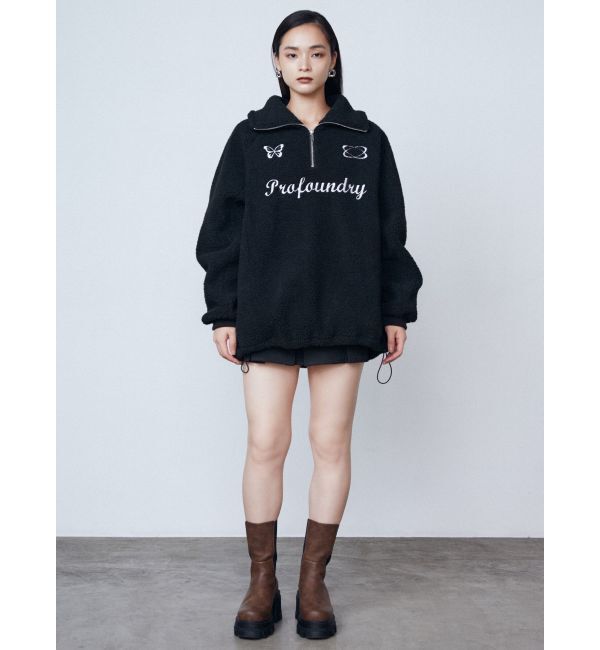 EMODA「ユニフォームボアジッププルオーバー」|Tシャツ・カットソー|