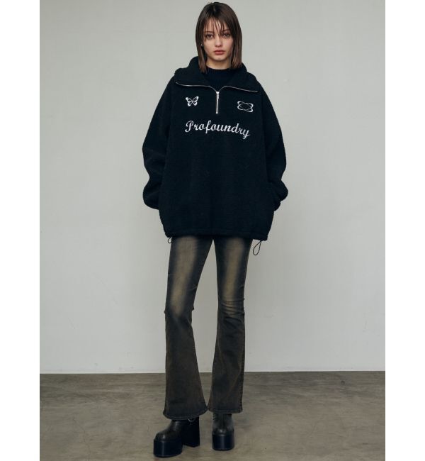EMODA「ユニフォームボアジッププルオーバー」|Tシャツ・カットソー|