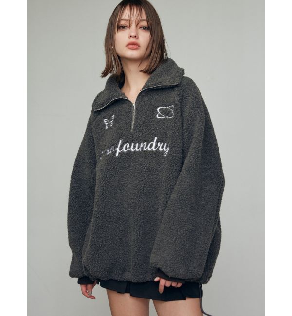 EMODA「ユニフォームボアジッププルオーバー」|Tシャツ・カットソー|