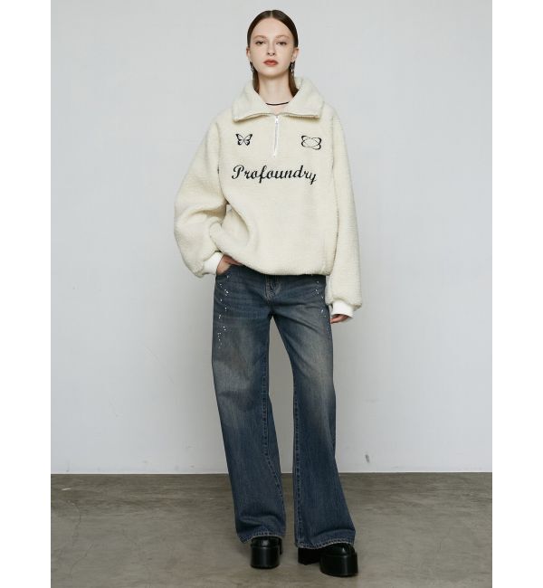EMODA「ユニフォームボアジッププルオーバー」|Tシャツ・カットソー|